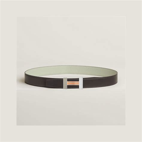 Quizz Rainbow belt buckle & Reversible leather strap 32 mm